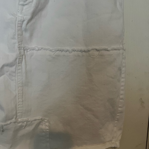 Lame Bryant White Denim Skirt with Distressed Trimming - Picture 3 of 5